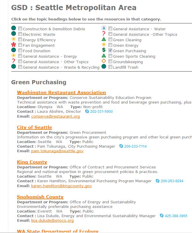Green Sports Directory  Screen Shot